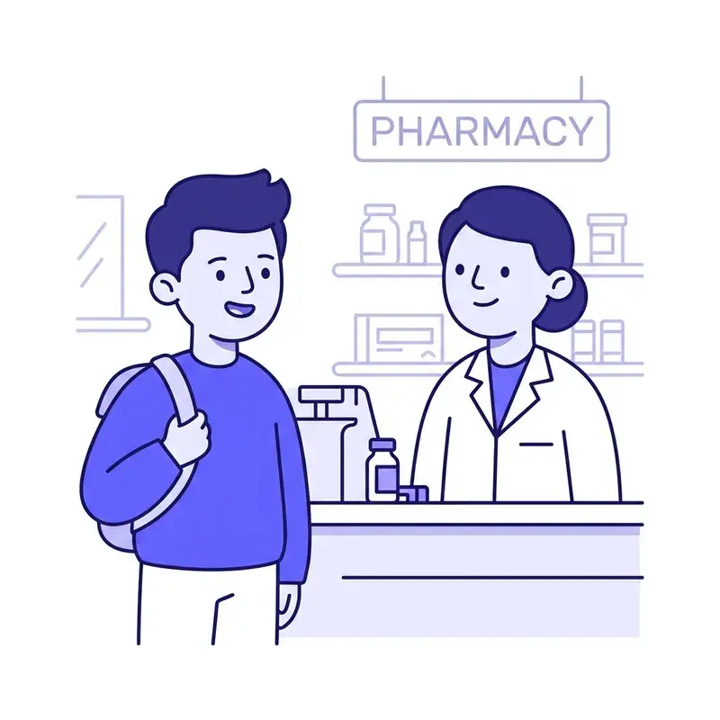 At the pharmacy