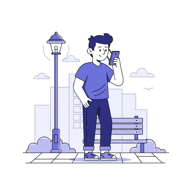 On the phone