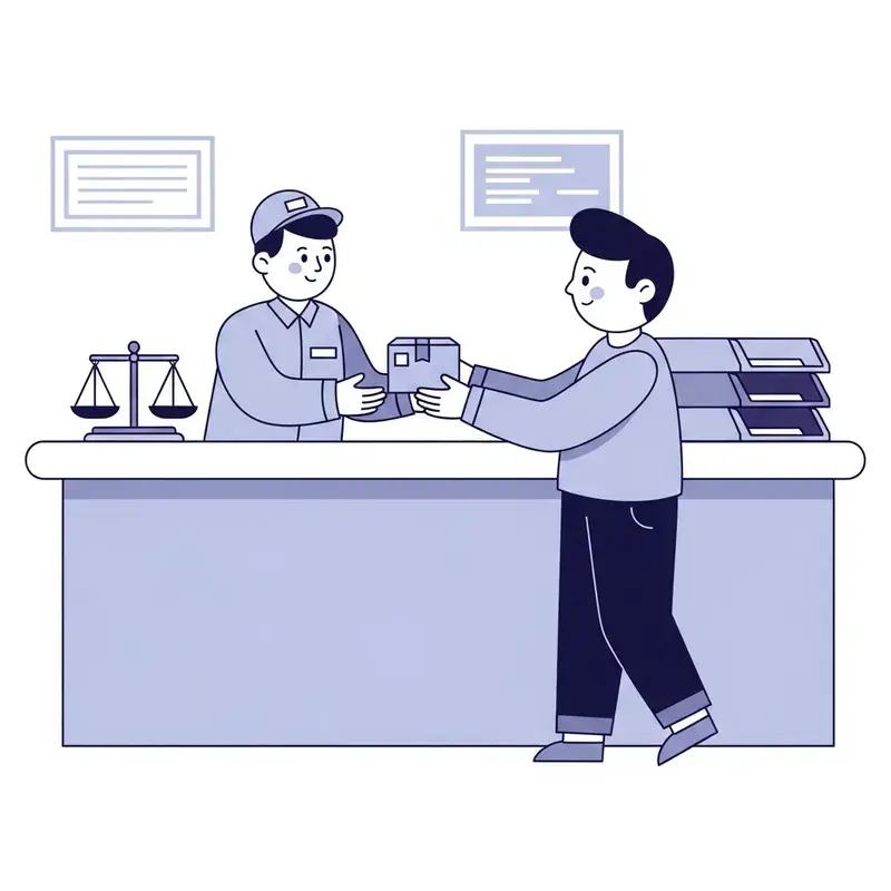 At the post office