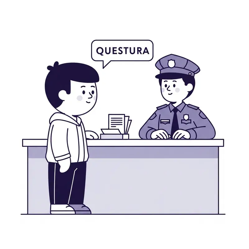 At the questura